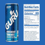Load image into Gallery viewer, GURU Organic Energy Drinks Variety Pack, Clean Energy Drink with Plant Based Natural Caffeine from Green Tea, Gluten Free and Vegan, 140MG Caffeine, Healthy Drinks, 12 oz (Pack of 12)