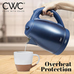 Load image into Gallery viewer, COOK WITH COLOR Electric Kettle - Rapid Boil, Sleek Design, and Safety Features - Great for Quick and Easy, Stainless Steel Blue, 1.7 Liters