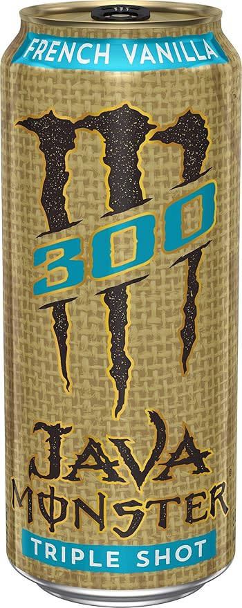 Monster Energy Java 300 Triple Shot Robust Coffee, French Vanilla, 15 Fl Oz (Pack of 12)