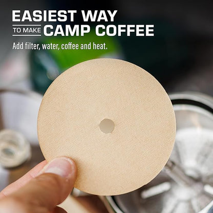 COLETTI Percolator Coffee Pot Filters – Camping Coffee Filter – Disc Coffee Filters For Percolators (Unbleach Paper, 3.3")