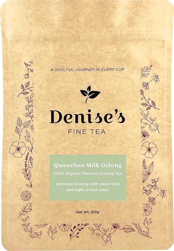 Denise's Fine Tea, USDA Organic, Quanzhou Milk Oolong, Milk Oolong Tea, Loose Leaf (100g)