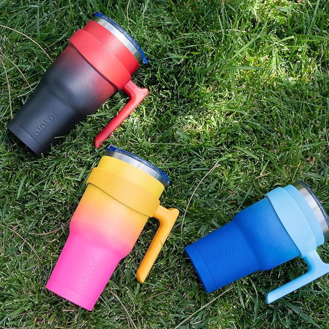 BJPKPK 30 oz Tumbler With Handle And Straw Stainless Steel Insulated Tumbler Cups For Water Or Ice Coffee,Blood Moon