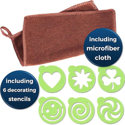 Premium Barista Espresso Tamper Set 53mm Aluminum and Stainless Steel (53mm, Aluminum Handle)