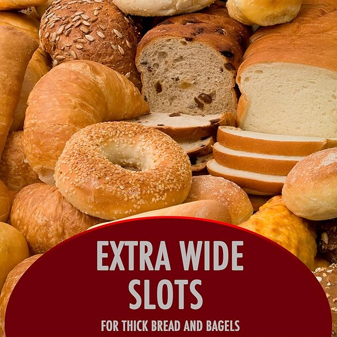 Rae Dunn Retro Rounded Bread Toaster, 2 Slice Stainless Steel Toaster with Removable Crumb Tray, Wide Slot with 6 Browning Levels, Bagel, Defrost and Cancel Options, White