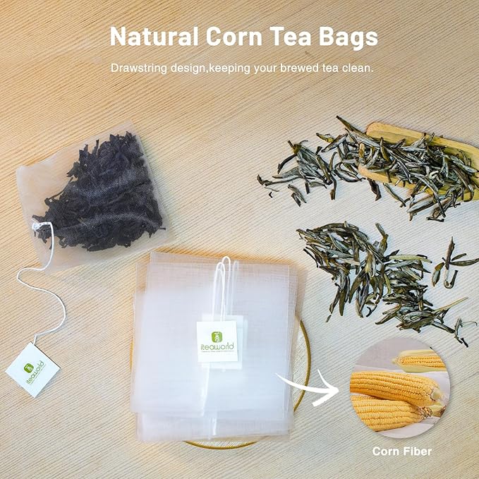 iTeaworld Da Hong Pao - Oolong Loose Leaf - Wuyi Rock Tea, Oolong Tea Loose Leaf Scent Whole Loose leaves for Daily Use, with 20 Eco-Conscious Tea Bags （3.5oz/100g)