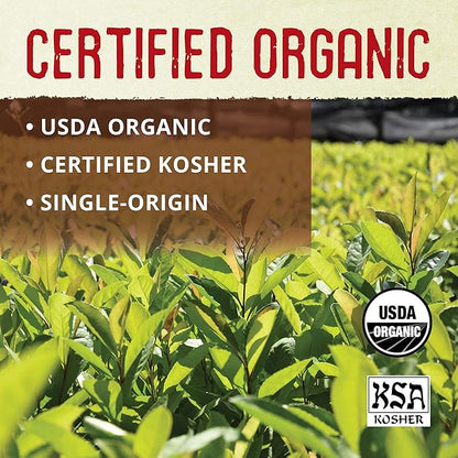 ECOTEAS Organic Yerba Mate Loose Leaf Tea – Unsmoked Detox Herbal Tea for Natural Energy – Coffee Alternative - Kosher, Non-GMO, Gluten-Free - Traditional Cut, 1 lb (Pack of 1)