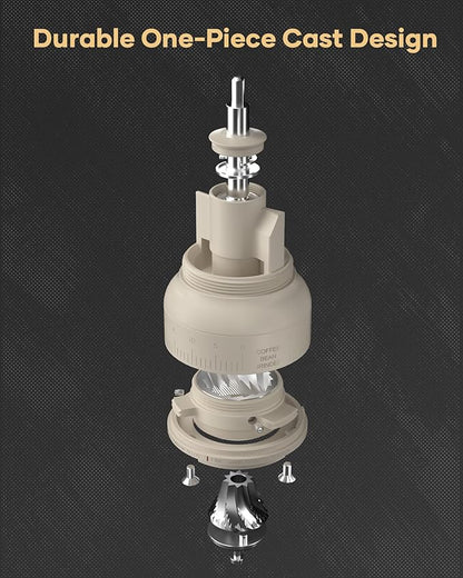 Cocinare ESSENCE GO B38 Ultra Manual Coffee Grinder – with Carrying Case Hand Grinder Capacity 30g, GhostEdge Ultra Burr & 80 Grind Settings, Perfect for Pour-over, Espresso, Cold Brew (Vintage White)