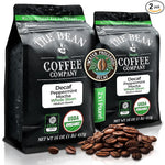 Load image into Gallery viewer, The Bean Organic Coffee Company Water Processed DECAF Peppermint Mocha, Medium Roast, Whole Bean Coffee, 16-Ounce Bags (Pack of 2)