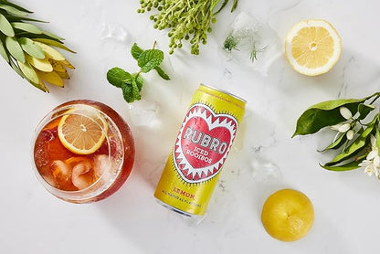 Rubro Rooibos Tea 6-Pack, Lemon Iced Tea, Naturally Caffeine-Free, South African Iced Tea, Still, 6 x 300ml Cans