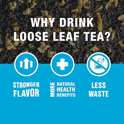 Tiesta Tea - Lemon Black Tea, Loose Leaf, Lemon Citrus Black, Premium Blend, High Caffeinated, Makes Hot or Iced, Brews Up to 25 Cups, 2 Ounce Resealable Pouch