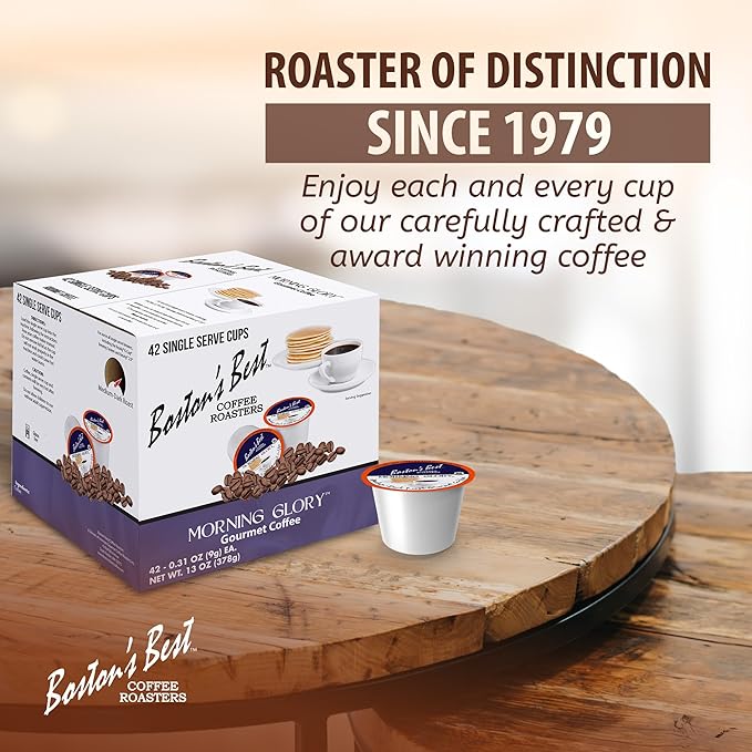 Boston’s Best – Morning Glory Blend – Medium Dark Roast – Single Serve Coffee Pods, Compatible with Keurig Brewers – 42 Pods