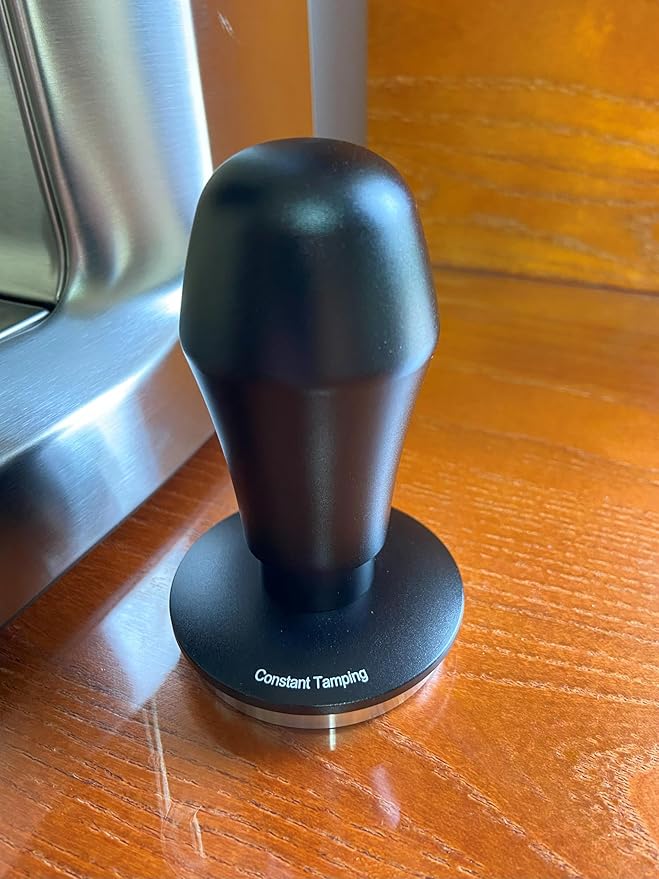 58mm Espresso Tamper 30lbs Calibrated Coffee Tamper Stainless Steel Hand Tamper Compatible with Rancilio Breville Gagia E61 GroupHead Bottomless Portafilter Tamper-Flat Base, Black