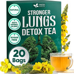 Load image into Gallery viewer, FreshDrinkUS StrongerLungs 20 Tea Bags - Mullein Leaf, Ginseng, Elderberry, Ginger &amp; Thyme - Supports Lung Cleanse, Congestion Relief &amp; Mucus Detox - Caffeine-Free &amp; All-Natural