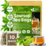 Load image into Gallery viewer, FreshDrinkUS, Premium 10 Soursop Graviola Leaf Tea Bags, 100% Natural &amp; Pure from Soursop Leaves, Hoja Guanabana Herbal Tea. Made with Natural Material Tea Bags. No Sugar, No Caffeine, Vegan.