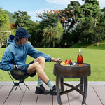 Load image into Gallery viewer, Medieval Retro Wine Barrel Design Coffee Table Wooden Round Creative End Table for Indoor Outdoor, 23" Brown Barrel Tables for Livingroom Small Spaces Outdoor Courtyard Farmhouse Balcony