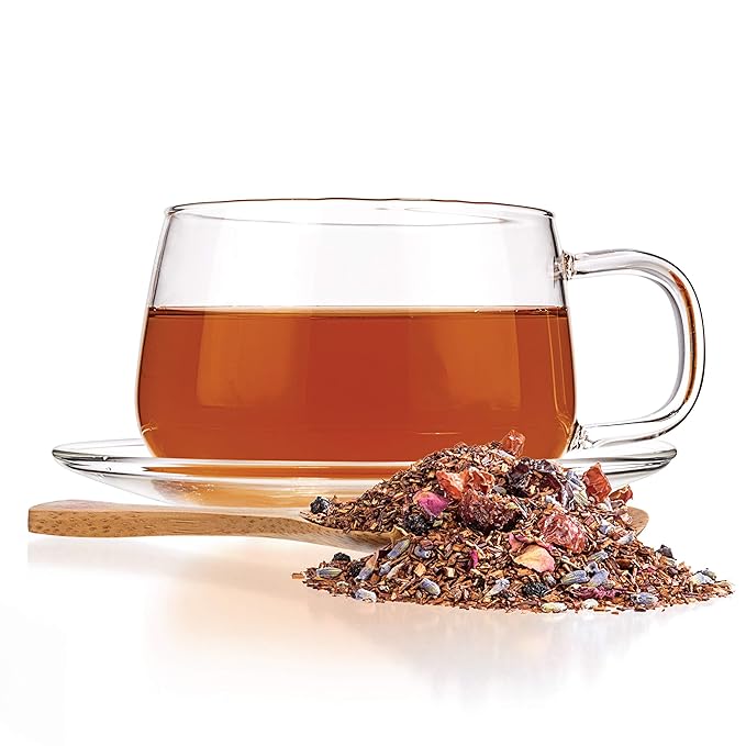 Tealyra - Rooibos Roman Province - Red Bush - Lavender and Blueberries - Herbal Loose leaf Tea - Caffeine-Free - Relaxing Tea - All Natural - 110g (4-ounce)