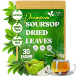 Load image into Gallery viewer, FreshDrinkUS, Premium 30+ Soursop Graviola Dried Leaves, Natural Whole Soursop Leaves, Wildcrafted, Hoja Guanabana, Loose Leaf Herbal Tea, No Gluten, Vegan