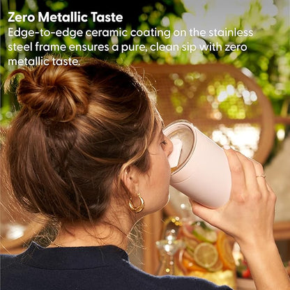 W&P Porter Insulated Tumbler 20 oz | No Metallic Aftertaste Ceramic Coated for Water, Coffee, & Tea | Wide Mouth Vacuum Insulated | Dishwasher Safe, Charcoal Terrazzo