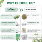 Load image into Gallery viewer, LeafLea 80 Rosemary Leaf Tea Bags, 100% Pure Rosemary Herbal Tea, Gentle Digestive Comfort &amp; Relaxing, Te De Romero Featuring Subtle, Natural Flavor, Caffeine-Free, Sugar-Free, Non-GMO, Vegan