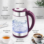 Load image into Gallery viewer, Zulay Kitchen Fast Boiling Electric Water Kettle - 1.7L, 1500W, Auto Shut-Off for Overboil &amp; Boil Dry Protection, Cool-Touch Handle, 360° Base - Rapid Teapot Boiler For Coffee &amp; Tea - Purple