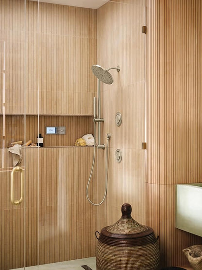 Moen 3887EPBN Modern Eco-Performance Handshower Handheld Shower with 30-Inch Slide Bar and 69-Inch Metal Hose, Brushed Nickel