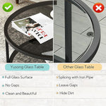 Load image into Gallery viewer, Yusong Round Glass Coffee Tables for Living Room, 2-Tier Circle Coffee Table with Storage, 26" Modern Center Accent Table with Light Black Glass, Small End Table for Small Space, Bedroom