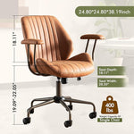 Load image into Gallery viewer, High Back Office Chair,Modern Swivel Office Chair,Brown Suede Fabric Gaming Chair,Height Adjustable Home Office Desk Chair with Lumbar Support