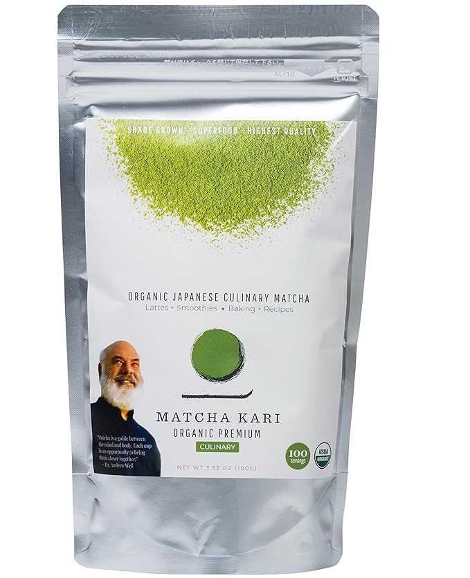 Dr. Weil Matcha Kari - Organic Matcha Green Tea Powder - 100 grams - Japanese Culinary Grade