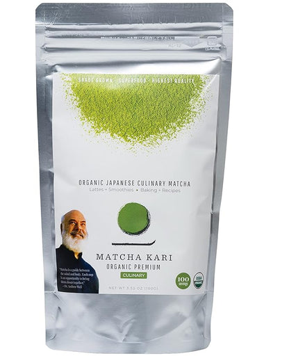 Dr. Weil Matcha Kari - Organic Matcha Green Tea Powder - 100 grams - Japanese Culinary Grade