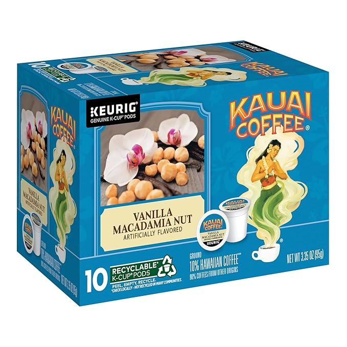 Kauai Coffee K-Cup Pods for Keurig Brewers – Arabica Coffee, 10% Hawaiian – Mild, Medium and Dark Roast, Rich, Smooth, No Bitterness – Four Flavors, 4 Packs of 10 Single Serve K-Cups