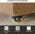 Load image into Gallery viewer, homary Natural Lift Top Coffee Table with Hidden Storage, 3 in 1 Multi-Function Modern Folding Center Table with 4 Stools and Casters