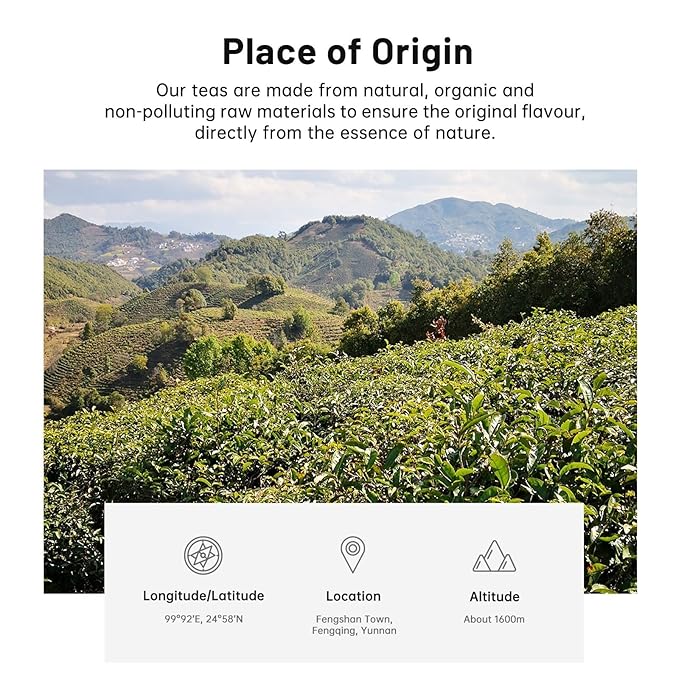 iTeaworld Yunnan Black Tea Loose Leaf, Non-GMO, No Sweetener, Authentic Chinese Tea, Honey & Sweet Potato Aroma, Strong tea,20 Corn Tea Bags for Black Tea Beginners - 1 Pack (3.5 oz)