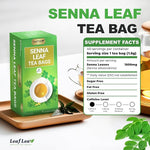 Load image into Gallery viewer, LeafLea 80 Senna Leaf Tea Bags – Natural Herbal Laxative Tea, Supports Gentle Constipation Relief &amp; Healthy Digestion, Caffeine-Free, Sugar-Free, No Gluten, Non-GMO, Vegan, Individually Wrapped