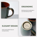 Load image into Gallery viewer, Coffee Mug 16 oz, Ceramic Coffee Mugs Set of 4, Reactive Glaze Mug for Latte/Tea/Cappuccino, Large Stackable Mug Set for Men, Women, Dad, Mom, Dishwasher &amp; Microwave Safe, Brown Green