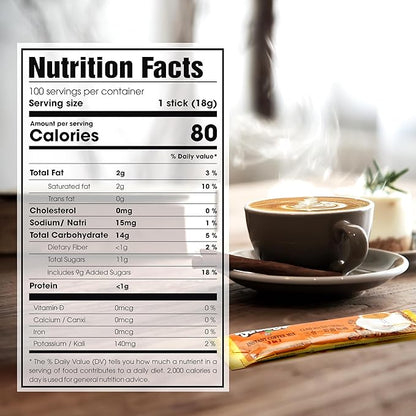 Vinacafe Premium 600 Sticks 3 in 1 Instant Coffee Mix, 100 Coffee Sticks Single Serves in 6 Packs