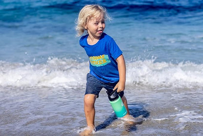 HYDRO CELL Stainless Steel Insulated Water Bottle with Straw - For Cold & Hot Drinks - Metal Vacuum Flask with Screw Cap and Modern Leakproof Sport Thermos for Adults (Mint/Green 14oz)