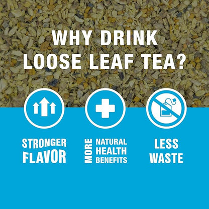 Tiesta Tea - Lemon Ginger Turmeric, Loose Leaf, Lemon Ginger Herbal Tea, Premium Blend, Non Caffeinated Herbal, Make Hot or Iced Brews Up to 25 Cups, 2.5 Ounce Resealable Pouch