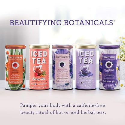 The Republic of Tea - Beautifying Botanicals® Daily Beauty Blueberry Lavender Herbal Tea Bags(36 count)