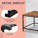 Load image into Gallery viewer, SENIG Coffee Table, Modern Industrial Style Rectangular Table, Brown Wood and Sturdy Metal Side End Table, Rustic Accent Functional Coffee Table for Living Room. 39.3 x 20 x 16