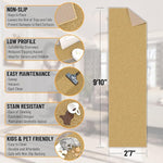 Load image into Gallery viewer, Ottomanson Hallway Runner Rug 2'7" x 9'10" Non Slip Solid Area Rugs Easy to Clean Laundry Rug Runner Durable &amp; Pet Friendly Floor Carpet Runners for Hallways Entryway Living Room Kitchen, Beige