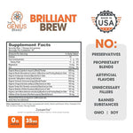 Load image into Gallery viewer, The Genius Brand Genius Brilliant Brew - Natural Coffee Substitute for Clear Thinking, Energy &amp; Immune Support - No Crash or Jitters - Powered by Nootropics - Non-GMO - 30 Servings - Sweet Cocoa