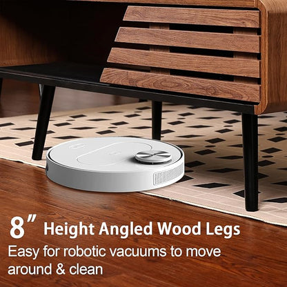 Wood Rectangle Coffee Table with Storage, Mid Century Modern Coffee Table, Living Room Center Table for Home, Apartment, Office, Walnut/Black