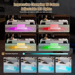 Load image into Gallery viewer, LED Coffee Table with Storage for Living Room, Living Room Table Rectangular Center Table, Modern High Glossy Wooden Coffee Tables with 16 Colors LED Lights for Dining Reception Room, White