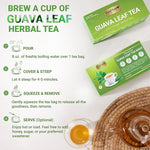 Load image into Gallery viewer, LeafLea 120 Guava Leaf Tea Bags, Premium Natural Herbal Tea, 100% Hojas De Guayaba, Caffeine-Free, Non-GMO, Supports Digestion &amp; Immune Health, Packed with Natural Goodness