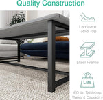 Load image into Gallery viewer, Farmhouse Coffee Table Rectangular Center Table for Living Room Table Wooden Tabletop with Metal Frame,Mid Century Modern Design,Easy Assembly,Wood Coffee Table,Grey