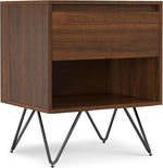 Load image into Gallery viewer, SIMPLIHOME Hunter 20 inch Wide Industrial Modern Nightstand in Walnut for the Living Room and Bedroom