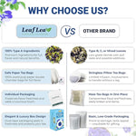 Load image into Gallery viewer, LeafLea 40 Butterfly Pea Flower Tea Bags, Herbal Flower Tea for Relaxation, Mocktails, and Natural Food Coloring, Caffeine-Free, Sugar-Free, Non-GMO