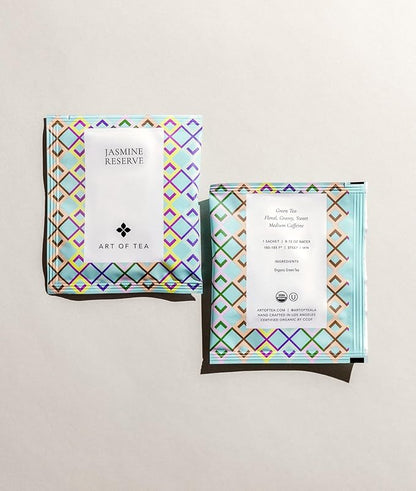 Art of Tea | Organic Jasmine Reserve (Jasmine Tea) | 50 Eco Friendly Pyramid Tea Bag Sachets
