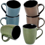 Load image into Gallery viewer, Ceramic Mugs 12oz,Large Ceramic Coffee Cups for Men, Women, Dad, Mom, Modern Coffee Mugs With Handle For Tea,Latte,Cappuccino,Cocoa. (green and blue 4pack)