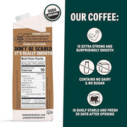 Wandering Bear Extra Strong Organic Cold Brew Coffee, Straight Black, 32 fl oz, 1 pack - Smooth, Organic, Unsweetened, Shelf-Stable, and Ready to Drink Cold Brew